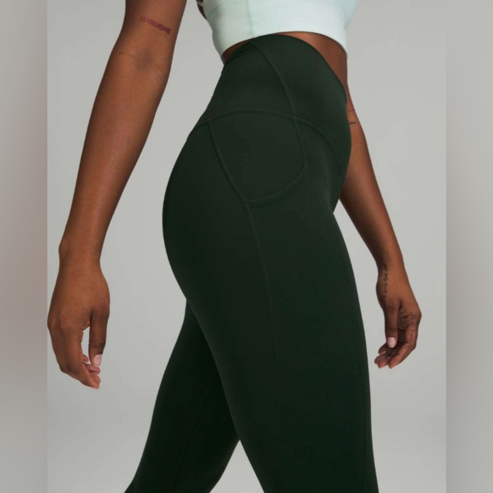 Lululemon NWT Align High Rise Pant Leggings 25” With Pockets Forest Green Size 0 - Picture 2 of 12